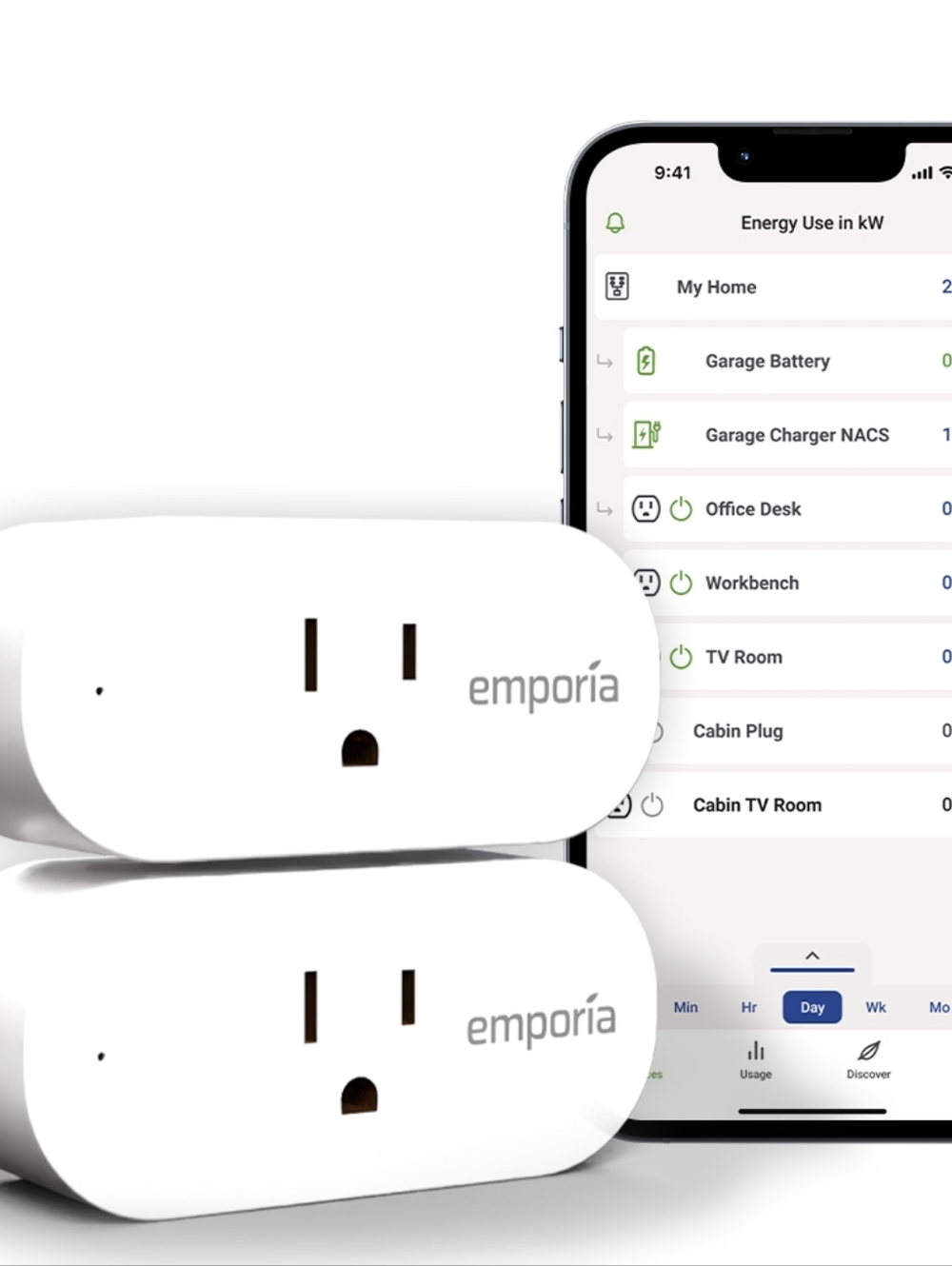Emporia Energy Monitoring Smart Outlet 2 Pack New